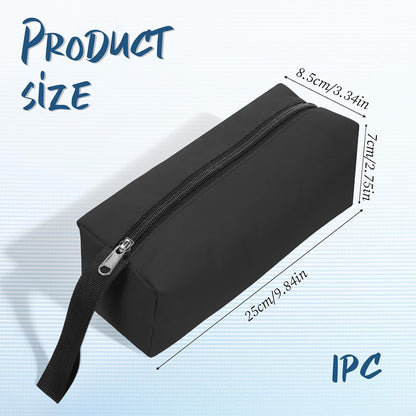 Small Tool Bags Zippered Tool Pouch Canvas Screwdriver Pouch Black Canvas Utility Screw Pouches for Small Tools Screws Screwdrivers Pliers Storage Organizer