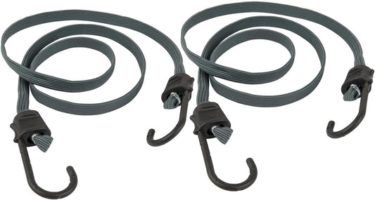 - 48” Flat Narrow Bungee Cord, 2 Pack - UV and Weather-Resistant