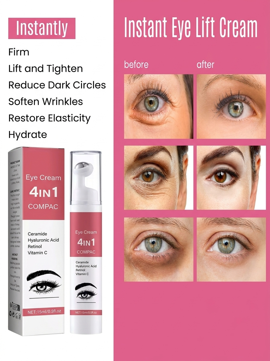 Ravora™ –  Instant Lift Eye Cream – Hyaluronic Acid & Ceramide for Dark Circles & Wrinkles