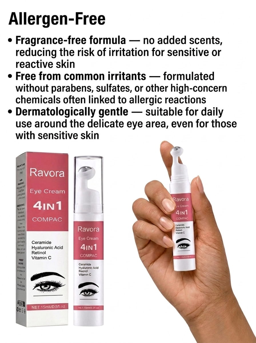 Ravora™ –  Instant Lift Eye Cream – Hyaluronic Acid & Ceramide for Dark Circles & Wrinkles
